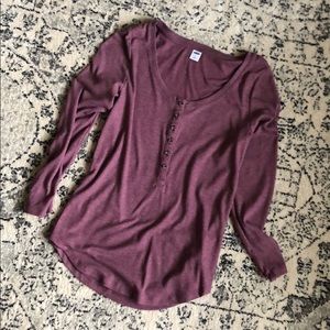 Old navy mauve Henley sz S